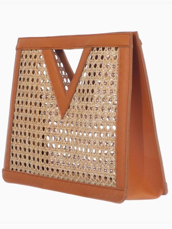 Beach Chic! Adornia Brown Rattan Kane Clutch – NWT Boutique Bag
